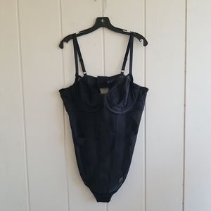 Torrid Sexy Black Mesh Strappy Bodysuit Plus Size 3X, 22/24 Push Up Bra …